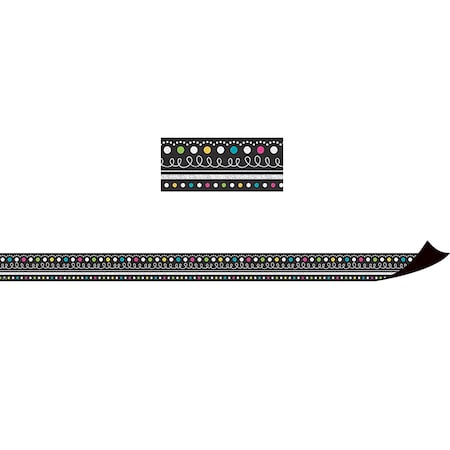 Teacher Created Resources Chalkboard Brights Magnetic Borders, 24 Feet/Pack, PK3 TCR77132